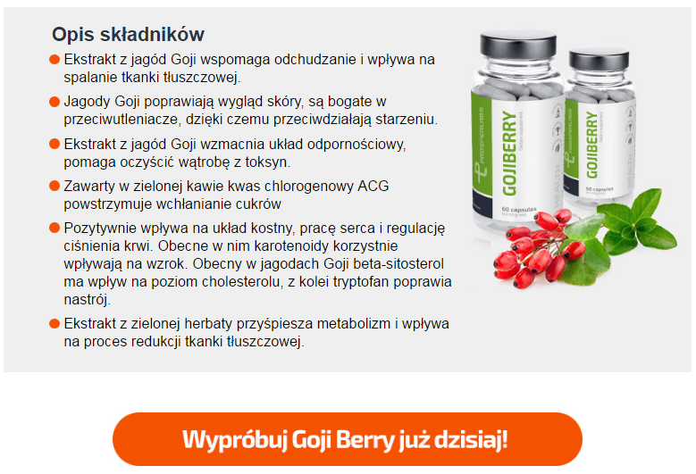 Goji Berry Prosper Labs - tabletki na odchudzanie