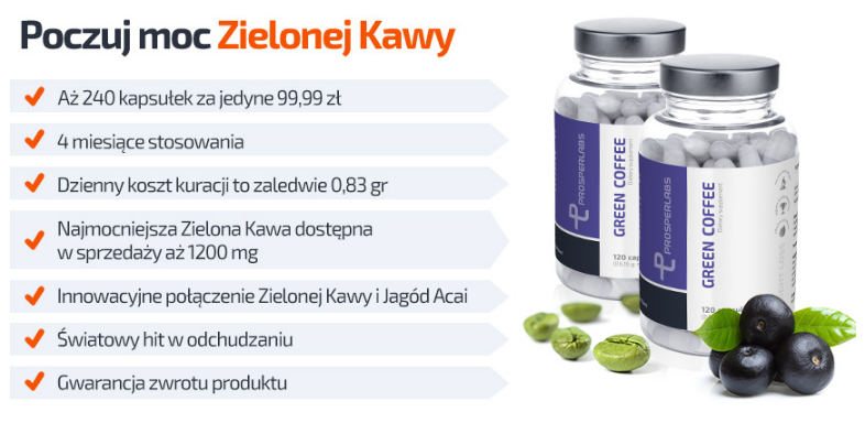 Green Coffee Prosper Labs - tabletki na odchudzanie