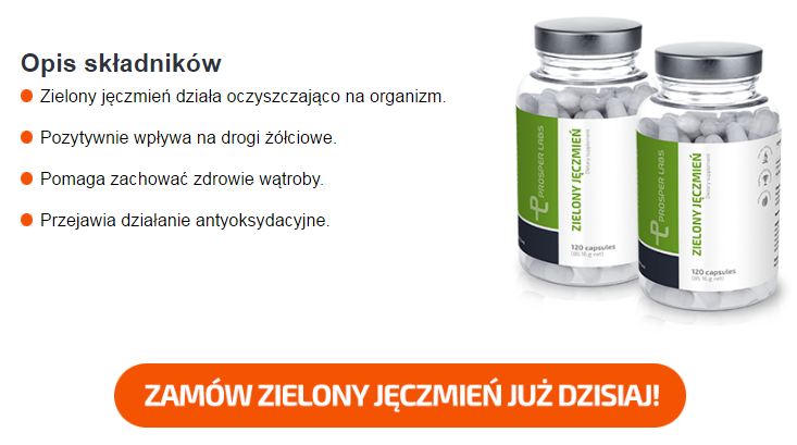 Zielony Jęczmień Prosper Labs - tabletki na oczyszczenie organizmu