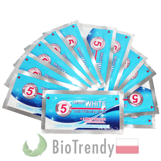 BioTrendy - Bright White Whitening Set Supreme Stripes + Pen PL - wybielanie zebow - snieznobialy usmiech