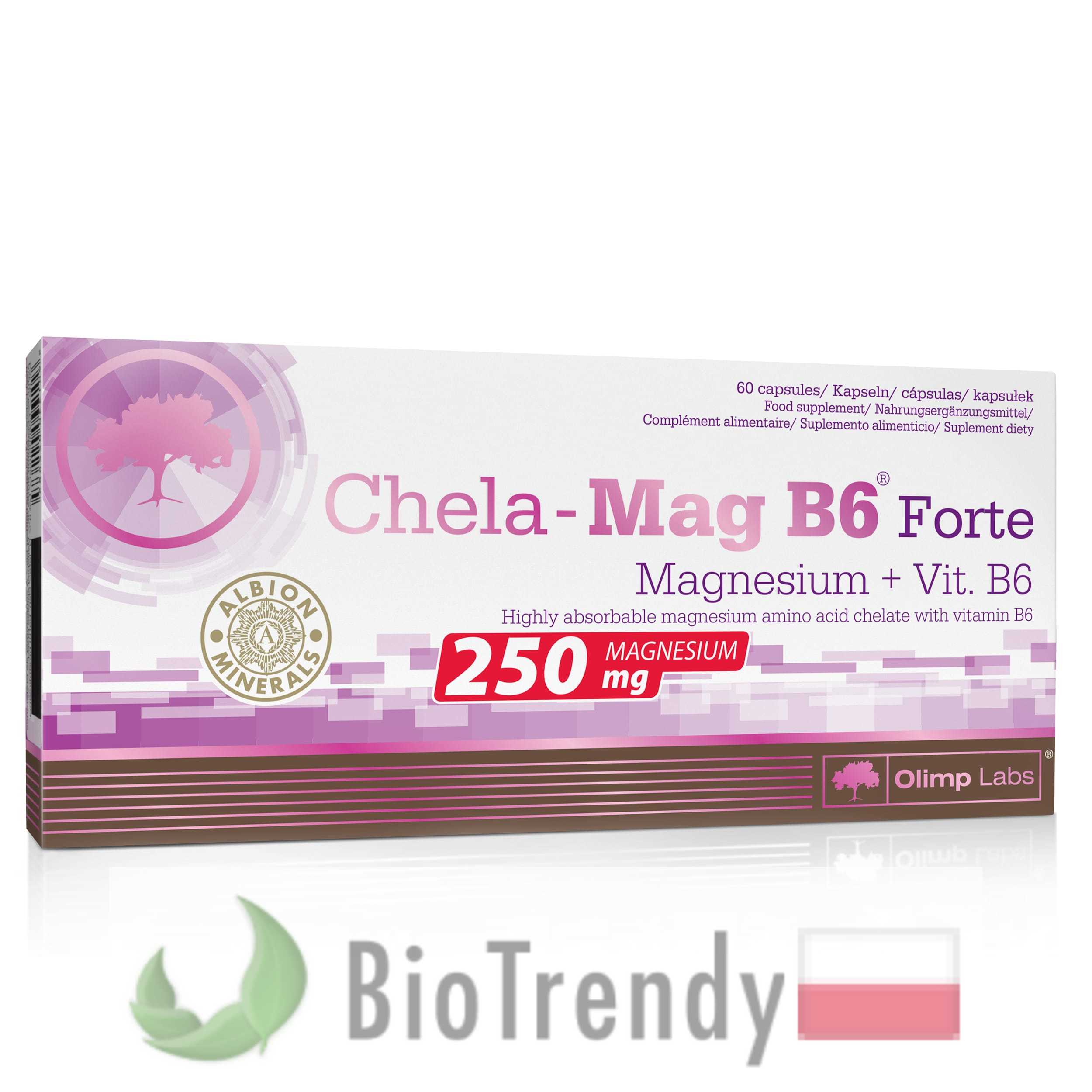 BioTrendy - Chela-Mag B6 Forte PL - tabletki z witaminami – tabletki z mineralami