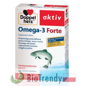 BioTrendy - Doppelherz aktiv Omega-3 Forte PL - nienasycone kwasy tłuszczowe - kwasy tłuszczowe omega 3