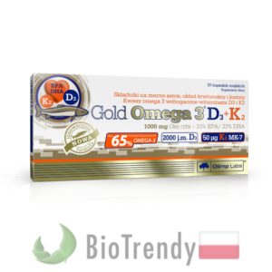 BioTrendy - Gold Omega 3 D3 + K2 PL - nienasycone kwasy tłuszczowe - kwasy tłuszczowe omega 3