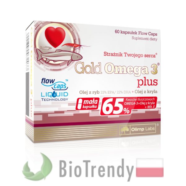 BioTrendy - Gold Omega 3 plus PL - nienasycone kwasy tłuszczowe - kwasy tłuszczowe omega 3