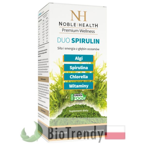 BioTrendy - Noble Health Duo Spirulin PL - tabletki na oczyszczanie organizmu - oczyszczanie organizmu z toksyn