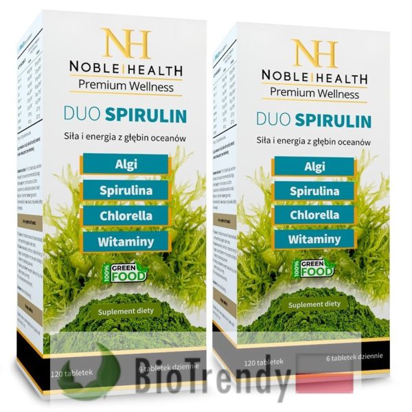 BioTrendy - Noble Health Duo Spirulin PL - tabletki na oczyszczanie organizmu - oczyszczanie organizmu z toksyn