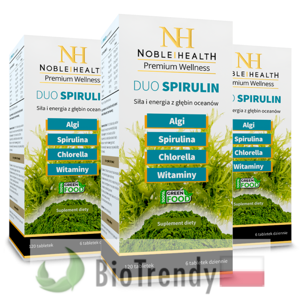 BioTrendy - Noble Health Duo Spirulin PL - tabletki na oczyszczanie organizmu - oczyszczanie organizmu z toksyn
