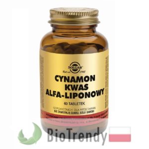 BioTrendy - Solgar Cynamon i Kwas alfa-liponowy PL - tabletki na oczyszczanie organizmu - oczyszczanie organizmu z toksyn