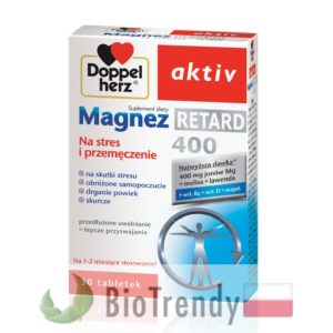 BioTrendy - Doppelherz aktiv Magnez 400 RETARD PL - tabletki z witaminami – tabletki z mineralami