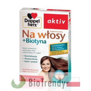 BioTrendy - Doppelherz aktiv Na Włosy + Biotyna PL - tabletki na wlosy – wypadanie wlosow - mocne wlosy
