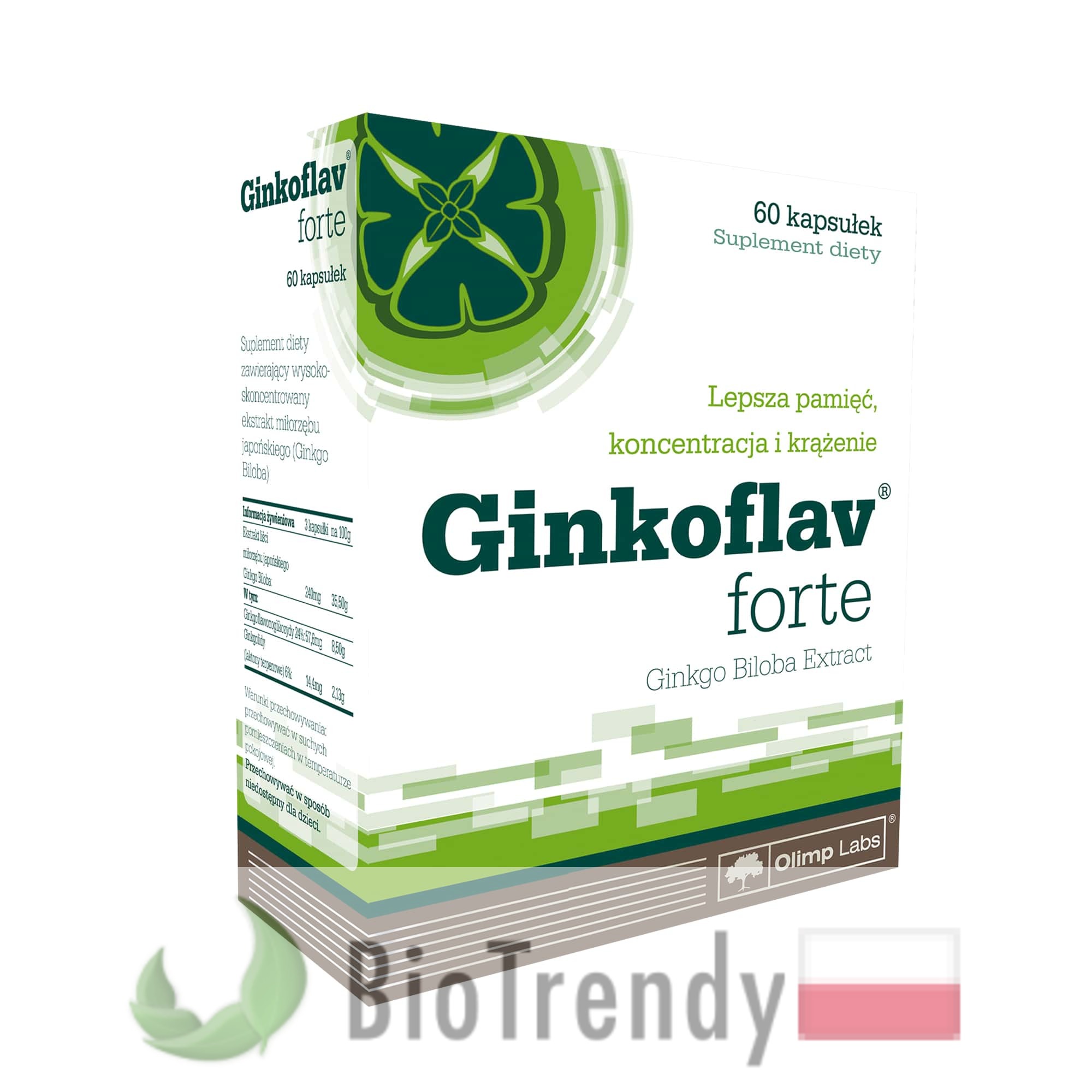 BioTrendy - Ginkoflav Forte PL - tabletki na koncentracje – tabletki na pamiec BioTrendy - Ginkoflav Forte PL - tabletki na koncentracje – tabletki na pamiec