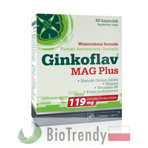 BioTrendy - Ginkoflav MAG Plus PL - tabletki na koncentracje – tabletki na pamiec