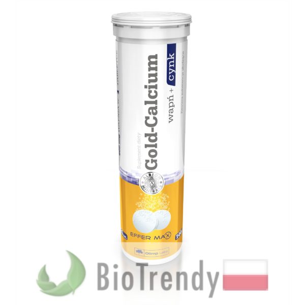 BioTrendy - Gold-Calcium wapń + cynk PL - tabletki z witaminami – tabletki z mineralami