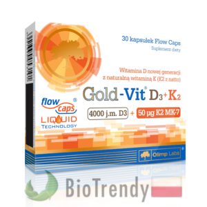 BioTrendy - Gold-Vit D3 + K2 PL - tabletki z witaminami – tabletki z mineralami