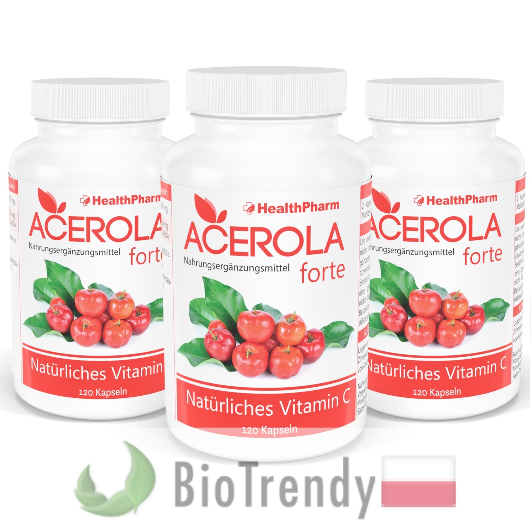 BioTrendy - Healthpharm Acerola Forte PL - tabletki z witaminami – tabletki z mineralami BioTrendy - Healthpharm Acerola Forte PL - tabletki z witaminami – tabletki z mineralami