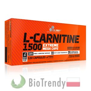 BioTrendy - L-Carnitine 1500 Extreme Mega Caps PL - tabletki na przyrost masy miesniowej – tabletki na mase miesniowa
