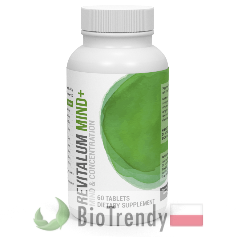 BioTrendy - Revitalum Mind Plus PL - tabletki na koncentracje – tabletki na pamiec BioTrendy - Revitalum Mind Plus PL - tabletki na koncentracje – tabletki na pamiec