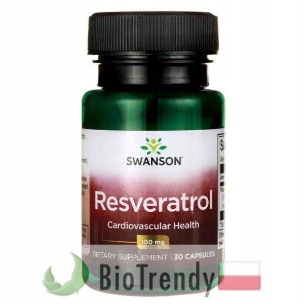 BioTrendy - Swanson Resveratrol 100 mg PL - tabletki na zmarszczki – tabletki na stres oksydacyjny