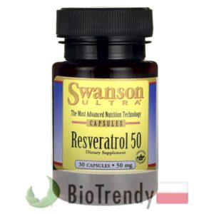 BioTrendy - Swanson Resveratrol 50 mg PL - tabletki na zmarszczki – tabletki na stres oksydacyjny